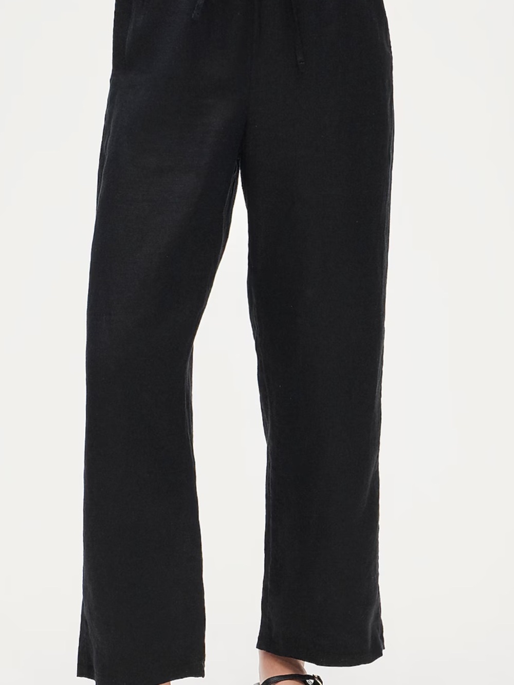 J Crew Black linen "soleil" pants, size M